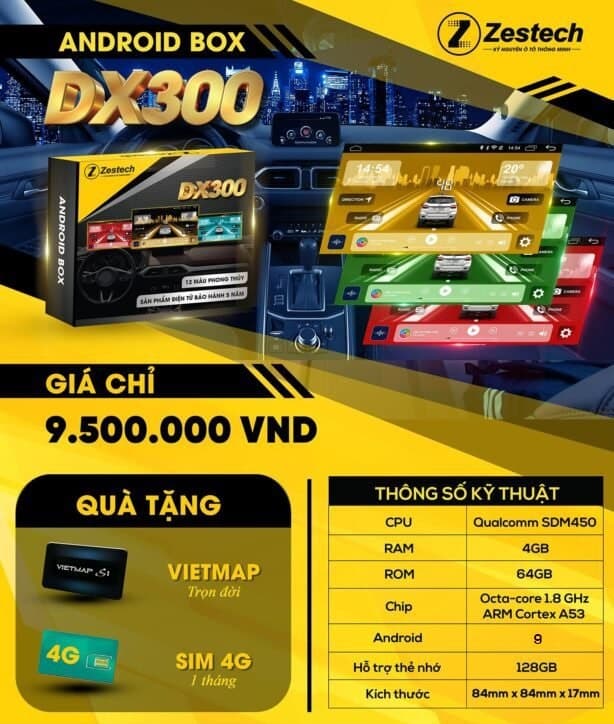 Bảng giá Android Box Zestech DX300 chính hãng cho xe ô tô Bảng giá Android Box Zestech DX300 chính hãng cho xe ô tô