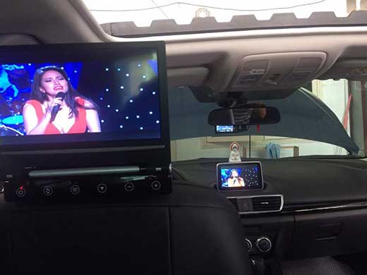 Lắp Màn Hình Gối Đầu Cao Cấp 9 Inch HD Cho Xe Ô Tô